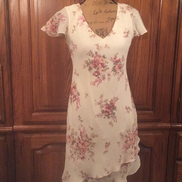 Positive Attitude Dresses & Skirts - Positive Attitude Floral Print Cap Sleeve Dress